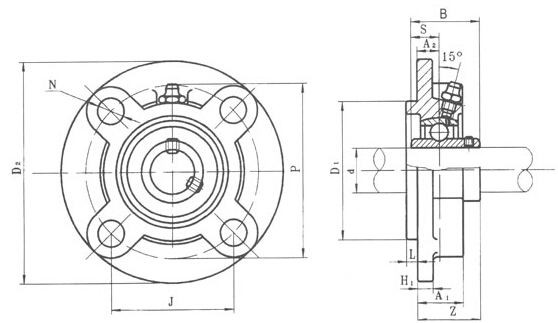 Insert Ball Bearing With Round Housing